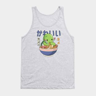 Kawaii Turtle Enjoying Ramen Tank Top